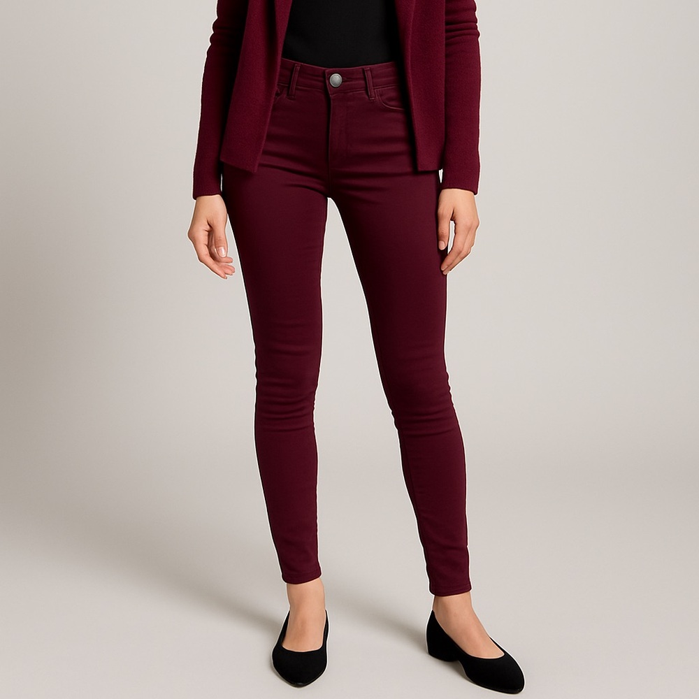 Madewell High Rise Jeans - Deep Burgundy